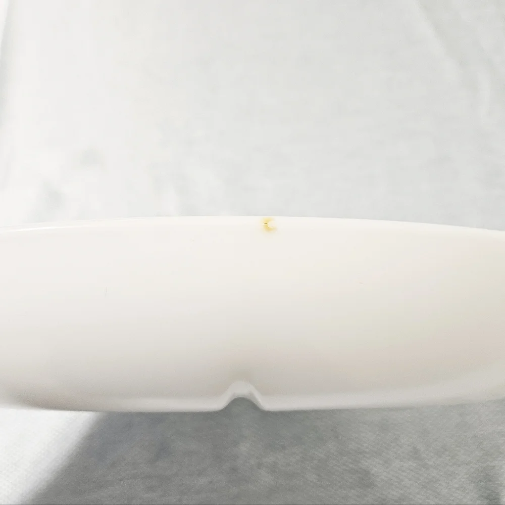 Vintage PYREX 1063 Divided Casserole 1 1/2 Qt. Oval Dish Stoneware USA White 13